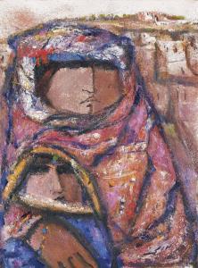 Moudarres Fateh 1922-1999,The Face of Lady Faté,1987,Christie's GB 2013-10-30