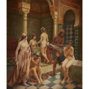 MOUILLARD Lucien 1842-1912,TURKISH BATH,1901,Freeman US 2017-06-12