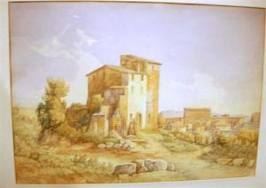 MOUILLET Marie Christine 1802-1885,Paysage d'Italie - près de Rome,Galerie Koller CH 2007-11-11