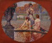 MOULINES Ernest 1870-1942,Femmes au bord du bassin,1518,Delorme-Collin-Bocage FR 2009-05-07