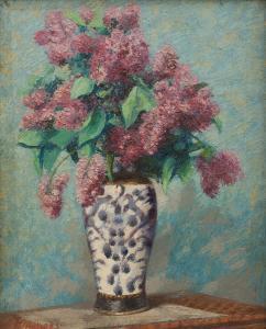 MOULINES Ernest 1870-1942,Still Life with Purple Flowers,Leonard Joel AU 2017-03-21
