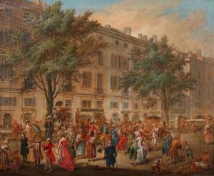 MOULINNEUF Étienne 1715-1789,Le Cours de Marseille en 1786,Chayette et Cheval FR 2017-03-17