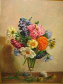 moult emily r,Still Life with Flowers in a Glass Vase,Hartleys Auctioneers and Valuers GB 2009-06-17