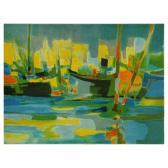 MOULY Marcel 1918-2008,Abstract Sailboat Scene,Kodner Galleries US 2019-09-26