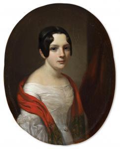 MOUNT William Sidney 1807-1868,Portrait of a Young Woman (Miriam Doughty Under,1838,Swann Galleries 2023-09-21