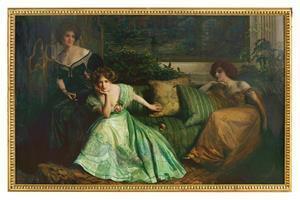 MOUNTFORT Arnold 1873-1942,Portrait of Three Edwardian Beauties,1911,New Orleans Auction 2021-10-24