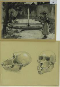 MOURGUE Renee,Figures by a fountain and life studies,Burstow and Hewett GB 2014-07-30