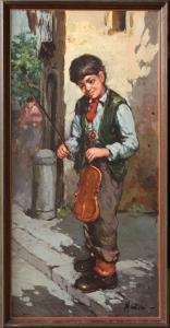 MOUTON M 1900-1900,Boy with Violin,20th century,Clars Auction Gallery US 2010-02-06