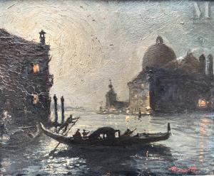 MOUTTE Alphonse 1840-1913,Coucher de soleil sur Venise,Millon & Associés FR 2022-07-06