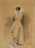 MOUTTE Alphonse 1840-1913,Femme pensive,Damien Leclere FR 2017-06-29