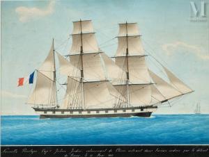 MOUTTE Alphonse,Portrait du trois-mâts barque Nouvelle Pénélope en,Millon & Associés 2022-12-16