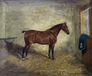 MOWBRAY CLARKE John Frederick,SIR GEORGE, A BAY HUNTER IN A STABLE,1902,Lawrences 2018-10-12