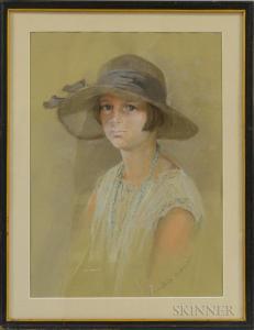 Mower Martin 1870-1960,Portrait of a Girl in a Wide-brimmed Hat (Joanne Shaw),Skinner US 2017-11-17