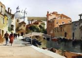 Mowll Benjamin,Venice, Cappuccino Time, English landscape,Canterbury Auction GB 2017-08-01