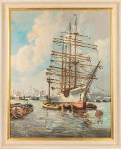 MOY Joseph 1905-1992,Untitled (Harbor Scene),Hindman US 2020-02-26