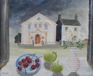 MOY Judith,Fruit on windowsill with buildings opposite,The Cotswold Auction Company 2016-04-05