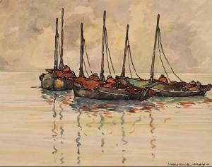 MOY Maurice 1883-1945,Pêcheurs en barque,Thierry-Lannon FR 2021-07-16