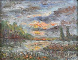 MOYROUD Lucien 1920-2000,Soir sur l'étang,Etienne de Baecque FR 2021-07-01