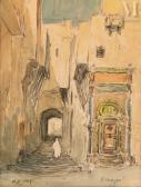 MOYSE Léon 1873-1955,Rue animée dans la casbah d'Alger,1927,Millon & Associés FR 2023-12-16