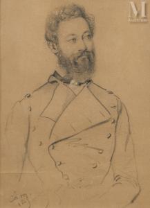 MOZIN Charles Louis 1806-1862,Autoportrait,1849,Millon & Associés FR 2022-12-16