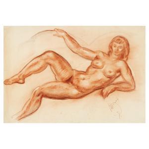 MOZOS MARTINEZ Pedro 1915-1982,Desnudo femenino,1951,Lamas Bolaño ES 2023-02-14