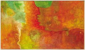 MRAZKOVA Daisy 1923-2016,Green-red,1985,Art Consulting CZ 2021-10-24