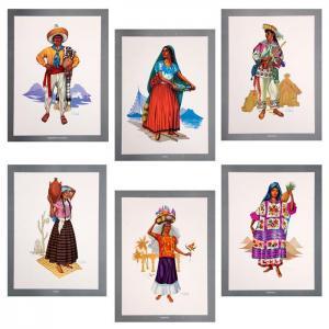 MUÑOZ LOPEZ Rafael,12 impresiones de trajes regionales mexicanos,1986,Morton Subastas 2020-08-01