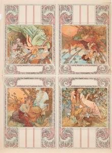 MUCHA Alphonse 1860-1939,Calendrier pour le Chocolat M,1899,Artcurial | Briest - Poulain - F. Tajan 2017-05-23