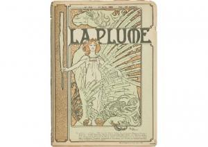 MUCHA Alphonse 1860-1939,LA PLUME,1898,Mainichi Auction JP 2018-05-25