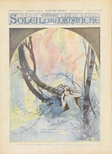MUCHA Alphonse 1860-1939,SOLEIL DU DIMANCHE / LE CARILLON DE PAQUES,1896,Swann Galleries 2017-08-02
