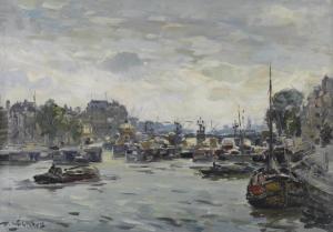 MUEHLHAUS Daan 1907-1981,View of the Amstel, Amsterdam,Christie's GB 2012-09-04