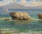 MUELLER Alexander 1872-1935,Boats in a rocky seascape,John Moran Auctioneers US 2016-07-30