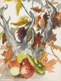 MUELLER LOLA 1889-1949,Untitled Still Life with Fruit and Autumn Leaves,Heritage US 2007-12-01