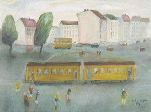 MUHLENHAUPT Curt 1921-2006,o.T. (Straßenbahn),1995,Lehr Irene DE 2023-10-28