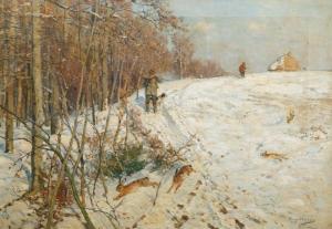 MUHLIG Hugo 1854-1929,Winter Hunting,Shapiro Auctions US 2024-01-27