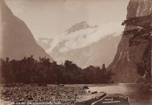 MUIR # MOODIE 1800-1900,On the Arthur River, Milford Sound,1881,Webb's NZ 2021-07-12