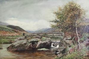 MUIR William Temple 1800-1900,The shepherd's bridge over the Riv,1889,Bellmans Fine Art Auctioneers 2018-11-21