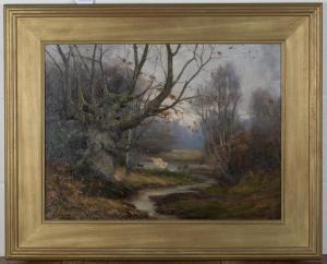 MUIR William Temple,View along a Woodland Path toward a Lake,19th century,Tooveys Auction 2020-10-28