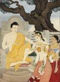 MUKERJI Roma 1910,Buddha and Amrapali,1956,Christie's GB 2000-09-20