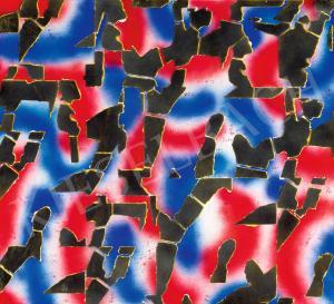 MULASICS Laszlo 1954-2001,Red-Blue Painting,2000,Kieselbach HU 2023-04-21