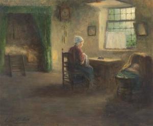 MULERTT Carl Eugene 1869-1915,A Quiet Hour,Aspire Auction US 2022-06-09