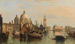MULHOLLAND St. Clair Augustin 1839-1910,Venice, traders arriving at Dogana d,im Kinsky Auktionshaus 2021-12-14
