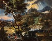 MULIER Pieter I 1615-1670,Landscape with Figures Fleeing from a Storm,Lempertz DE 2016-11-19