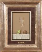 MULIO JAVIER 1957,Still life of wine glass and kiwi,Kamelot Auctions US 2017-11-08