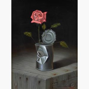 MULIO JAVIER 1957,Still Life with Metal Can and Salmon Rose,Freeman US 2022-09-29