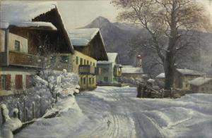 MULLER A.J 1900-1900,A village under snow,Bonhams GB 2013-08-25