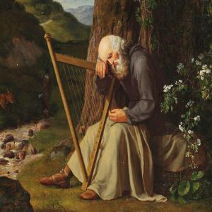 MULLER Adam 1811-1844,A dozing harpist,1832,Bruun Rasmussen DK 2013-06-04