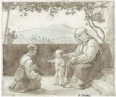 MULLER Adam August,Zwei Italienierinnen aus Albano mit einem kleine,1839,Galerie Bassenge 2014-11-28