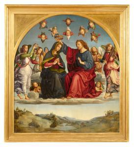 MULLER Andreas Johann Jakob 1811-1890,The Coronation of the Virgin,1843,Lempertz DE 2022-11-19