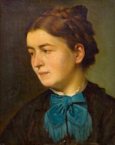 MULLER Anton 1853-1897,Portrait of a lady,1874,Galerie Koller CH 2020-06-19